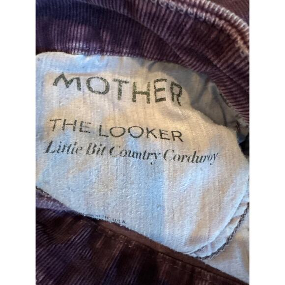 Mother The Looker Corduroy Skinny Pants in Violet Womens Size 30 - Picture 10 of 12